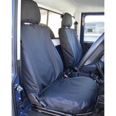 Land Rover Defender 90 110 - 2007-2013 Driver And Front Single Passenger Seat Covers - Pair - Black